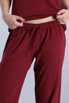 Zivame Knit Cotton Loungewear Set - New Maroon — thumbnail 7